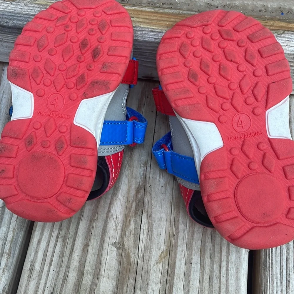 Disney Mickey Mouse Toddler Sandals Size 4 Blue Red